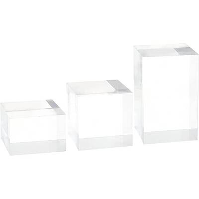 OLYCRAFT 3 Pcs Acrylic Display Stands Clear Collectibles Display Stands for Displaying Model Toy Pop Figures Gems Jewelry Per...