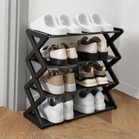 4-layer Stackable Shoe Organizer Storage Rack, 1 Count Tube Shoe Shelf, Home Organization, Shoe Rack Organizer, Organizer St...