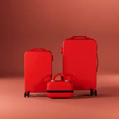 ABS Hardshell Luggage Set with Spinner Wheel, Lightweight TSA Lock, 3 Piece Set - 14/20/24 Inch, PC+ABS Material