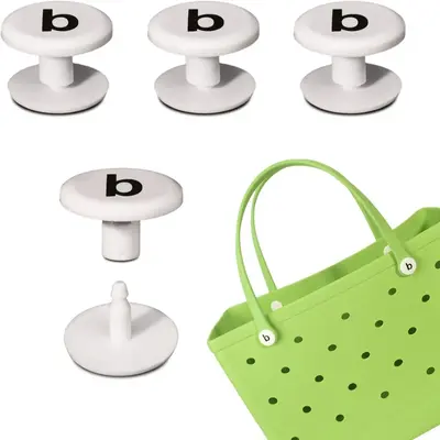 Button Replacement Rivet, 4 Counts Plastic Button/Hook, Beach Handbag Replacement Rivet, Women's Rubber Handbag Accessories R...