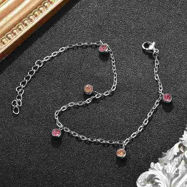 304 Stainless Steel Rhinestone Bracelets