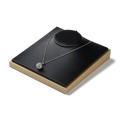 Wood Coverd with PU Leather Necklace Display Pedestals