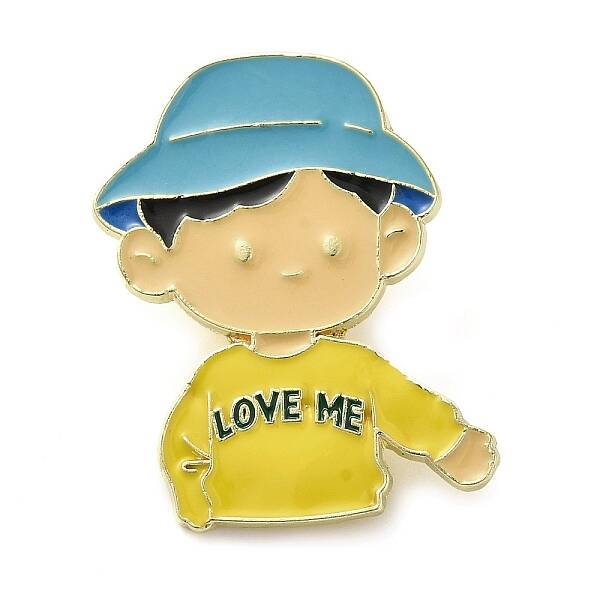 Boy Zinc Alloy Enamel Pin Brooch