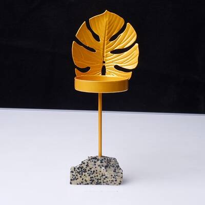 Rough Raw Natural Dalmatian Jasper  Base Candle Holder