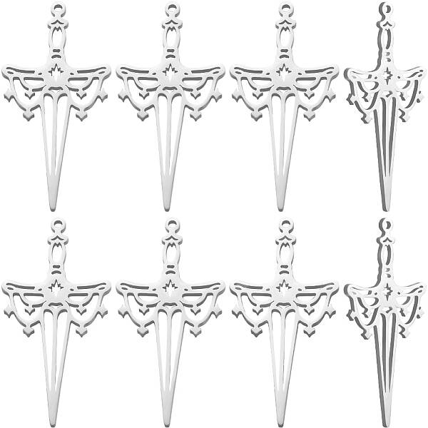 12Pcs 201 Stainless Steel Pendant