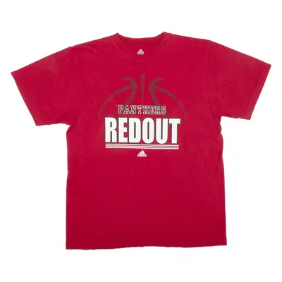 ADIDAS Panthers Redout USA T-Shirt Red Short Sleeve Mens L