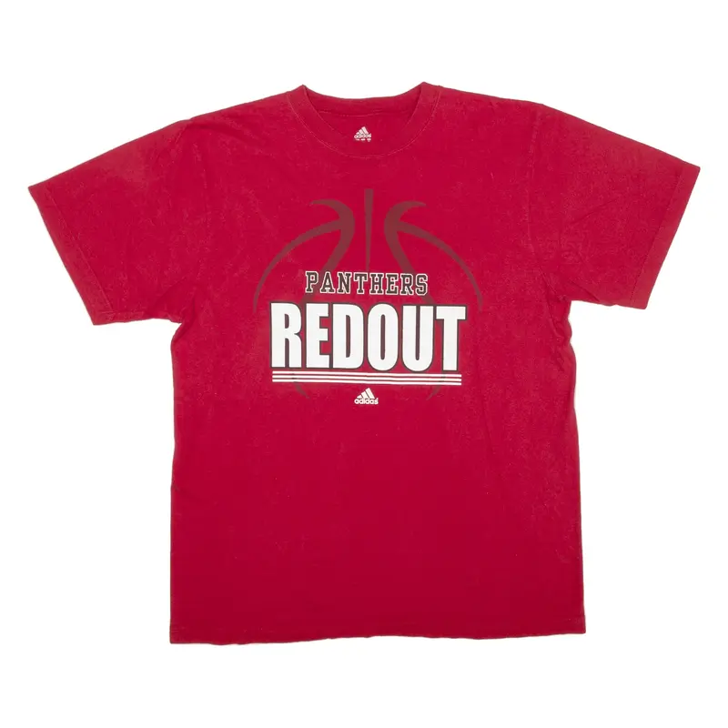 ADIDAS Panthers Redout USA T-Shirt Red Short Sleeve Mens L