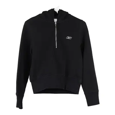 Age 10 Reebok Hoodie - Small Black Cotton Blend
