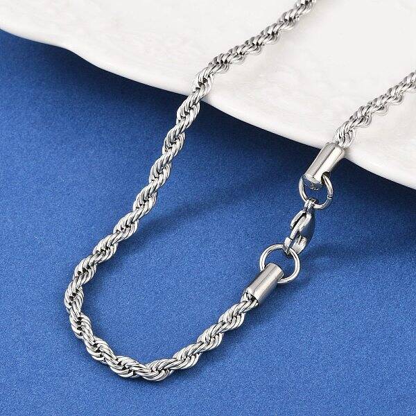 Tarnish Resistant 304 Stainless Steel Rope Chain Necklaces