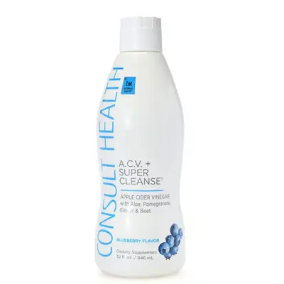 Consult Beaute ACV + Super Cleanse, Apple Cider Vinegar Detox, 32oz – Supports Gut Health & Digestion Healthcare Dietary