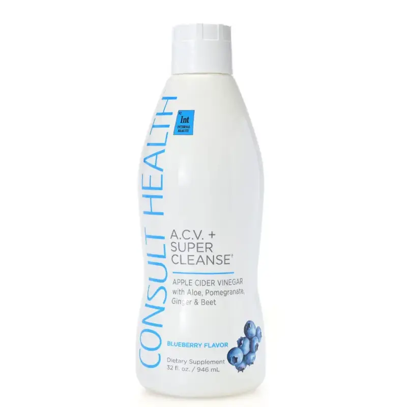 Consult Beaute ACV + Super Cleanse, Apple Cider Vinegar Detox, 32oz – Supports Gut Health & Digestion Healthcare Dietary