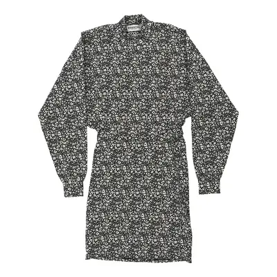 Antiwerp Floral Midi Dress - Medium Black & White Cotton Blend