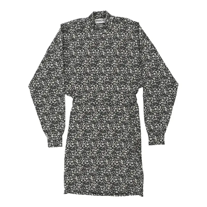 Antiwerp Floral Midi Dress - Medium Black & White Cotton Blend