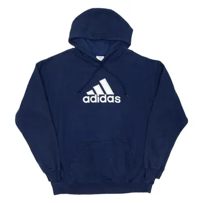 ADIDAS Mens Blue Hoodie L