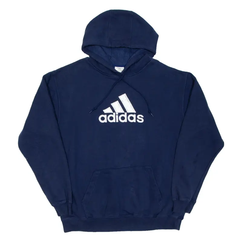 ADIDAS Mens Blue Hoodie L