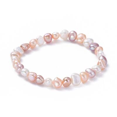 Natural Pearl Beaded Stretch Bracelets