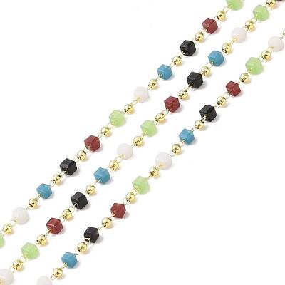 Brass & Glass Link Chain