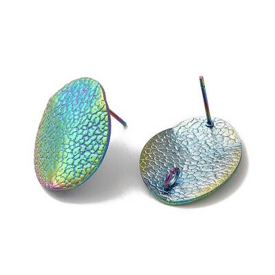 Ion Plating(IP) 304 Stainless Steel Stud Earrings Findings