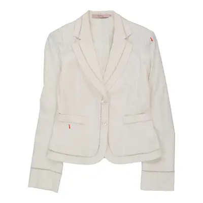 Red Valentino Blazer - Medium White Cotton | Size: medium