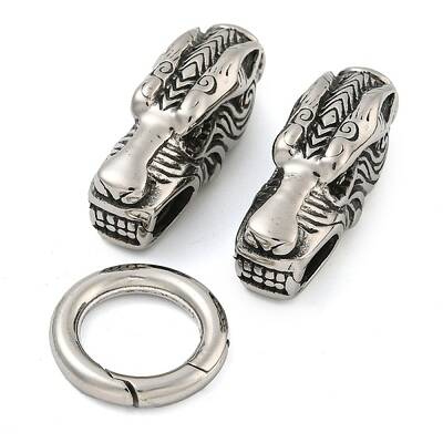 Tibetan Style 304 Stainless Steel Spring Gate Rings