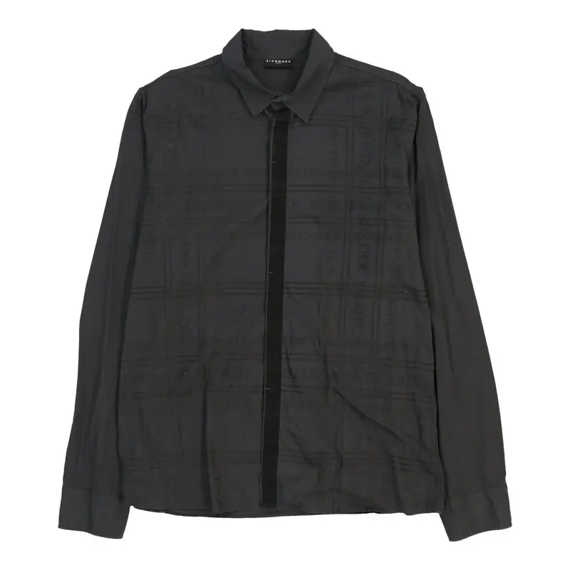 Richmond Checked Shirt - 2XL Grey Cotton