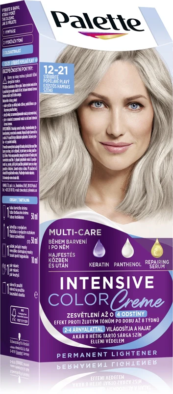 Schwarzkopf Palette Intensive Color Creme permanent hair dye color 12-21 Silver ash blonde