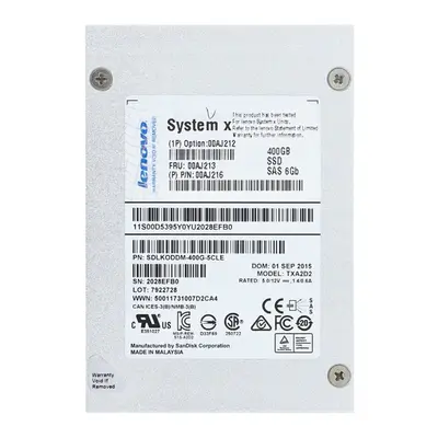 00AJ216 IBM 400GB SAS 6Gb/s 2.5-Inch Solid State Drive