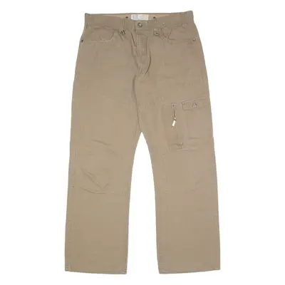 ANGELO LITRICO Outdoor Mens Trousers Brown Regular Wide-Leg W35 L31
