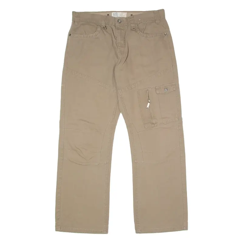 ANGELO LITRICO Outdoor Mens Trousers Brown Regular Wide-Leg W35 L31