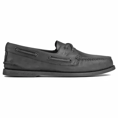Sperry Authentic Original 2-Eye Leather Men's Boat Shoes - Black - Size:US 8.5 Men