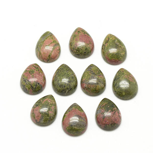 Natural Unakite Cabochons