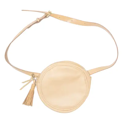 MAAD GOODS Womens Crossbody Bag Beige Leather