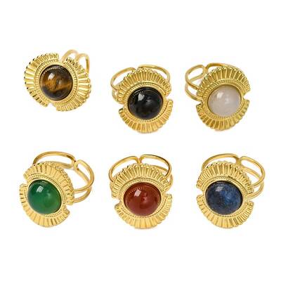 Natural Mixed Stone Finger Rings
