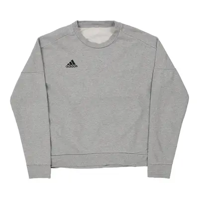 Adidas Sweatshirt - Large Grey Cotton