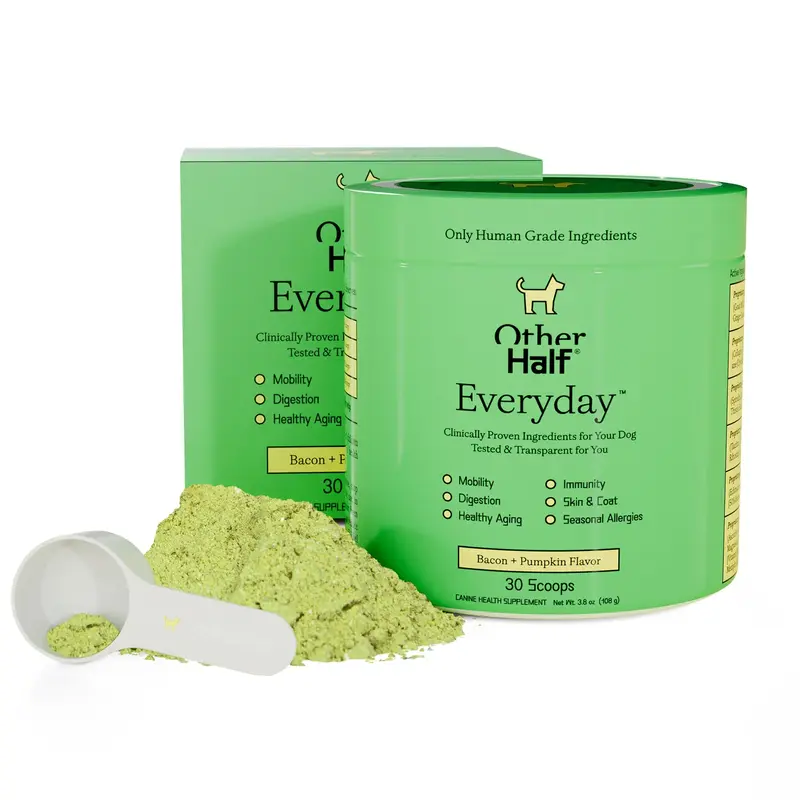 Other Half Everyday - Clean Dog Multivitamin Supplement | 45 Active Ingredients | 30 Scoops