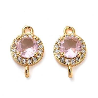 Brass Pave Cubic Zirconia Connector Charms