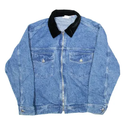 GOTCHA COVERED Mens Denim Jacket Blue 90s L