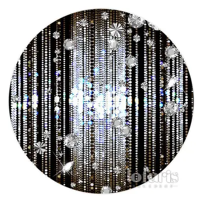 Aperturee Lighting Silver Lines Black Circle Birthday Backdrop | Custom Backdrop For Party | Party Curtain Backdrop | Wall Ba...