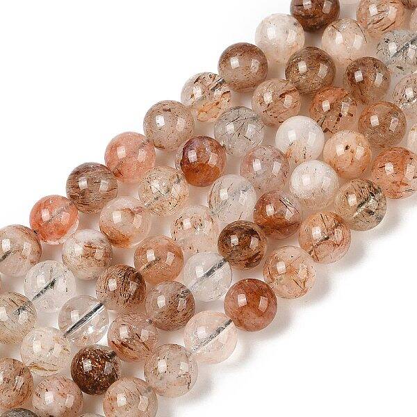 Natural Black Gold Rutilated Quartz Beads Strands
