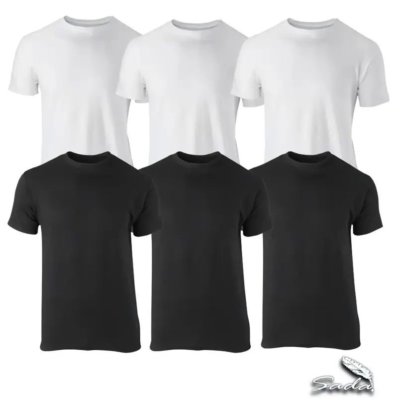 Sada Men’s Cotton T-Shirts By Blooz – Short-Sleeve, Crew-Neck, 100% Cotton