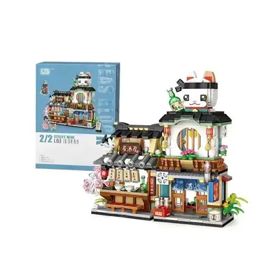 Japanese Restaurant Building Blocks Set, 789pcs/set Creative Building A House DIY Building Blocks Toy for Home Desktop Decora...