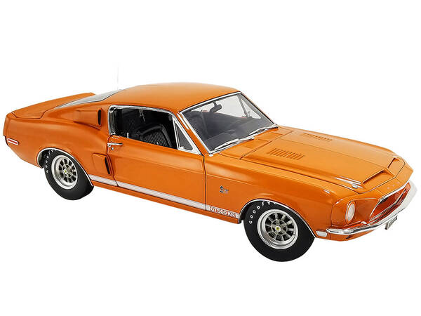 1968 Shelby GT500 KR Orange Metallic (WT Color Code 5107) with White Stripes Limited Edition to 348 pieces Worldwide 1/18 Die...