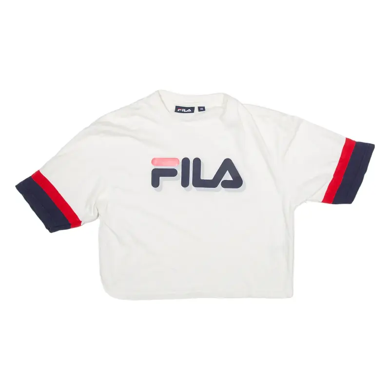 FILA Cropped Womens T-Shirt White XS