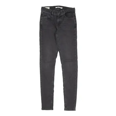 LEVI'S 710 BIG E Jeans Black Denim Slim Skinny Womens W25 L30