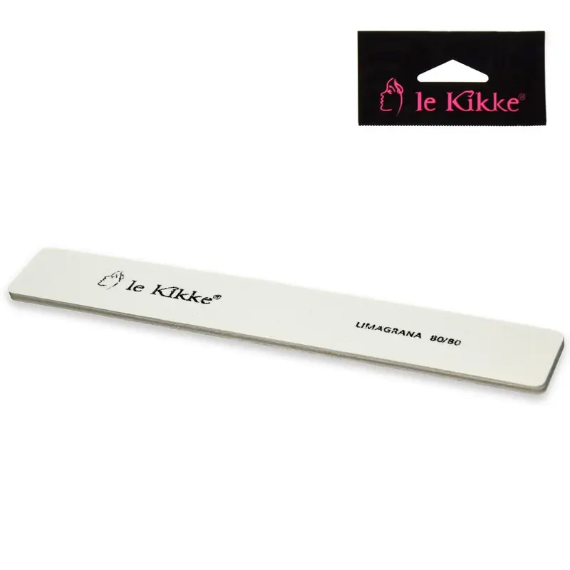 Le kikke white rectangular file 80/80 pack. 6 pieces