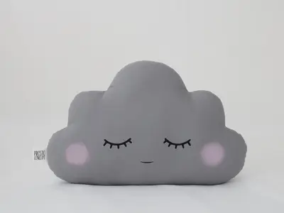 Gray Small Cloud Pillow