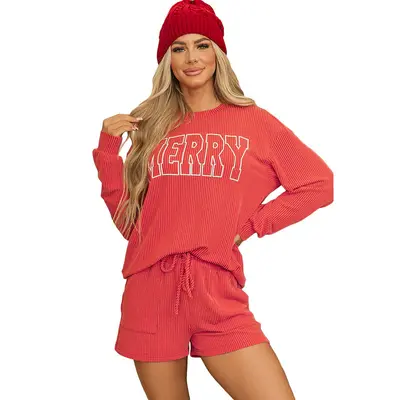 Autumn New Long Sleeve Two-Piece Set Female European and American Fashion All-Match Letter Print Casual Suit Female One Piece...