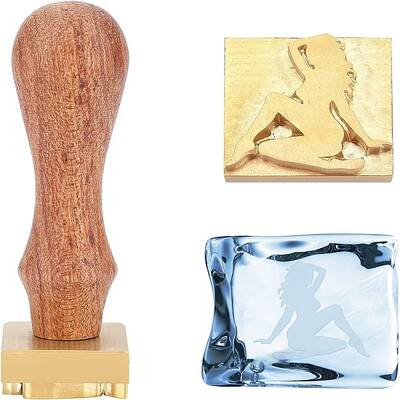 3Pcs 3 Style Golden Brass Stamp Head
