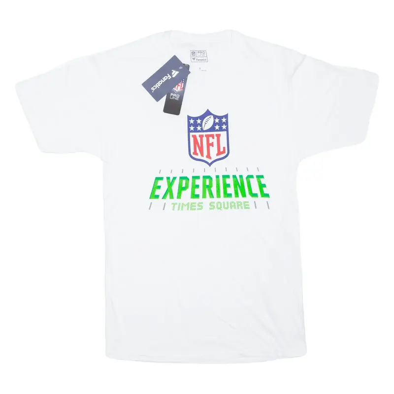 FANATICS NFL Times Square USA T-Shirt White Short Sleeve Mens S