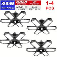 1/2/4 Packs LED Garage Lights, Deformable Best Garage Light Ceiling LED Shop Lights, E26/E27 LED Light Garage Lighting With 6...